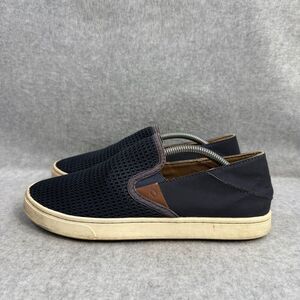 Olukai Womens Shoes Size 7.5 Pehuea Blue Slip On Low Top Comfort Casual Sneakers